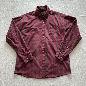 Vintage Eddie Bauer Marin Poplin Mens XL Shirt Button Long Sleeve Made In USA